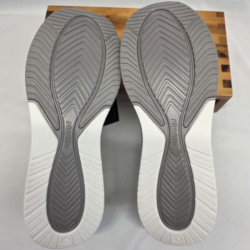 FitVille Marca Arch & Heel Support Wide EW Men's Size 12 White Gray AERAM - Picture 10 of 11